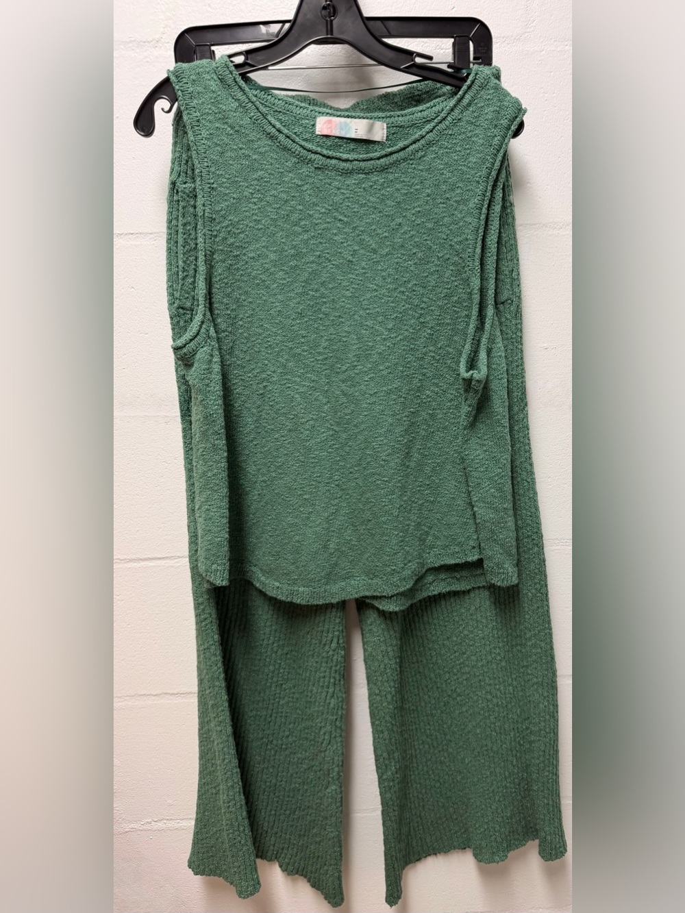 Free People Ribbed Knit Wide-Leg Pants Set - Picture 2 of 7